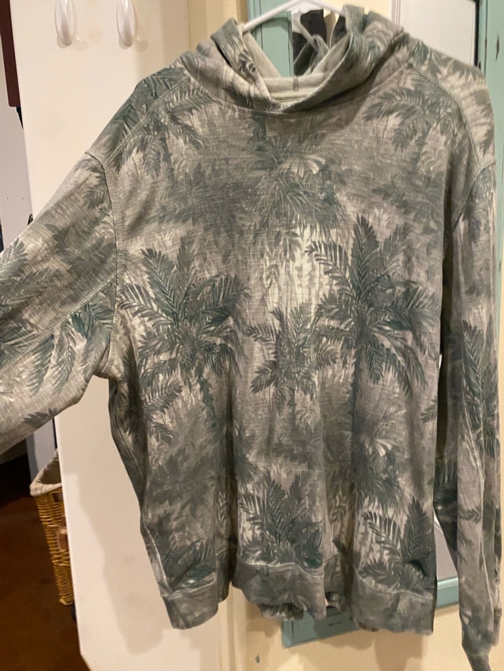 Tommy Bahama Olive Green Palm-Print Hoodie